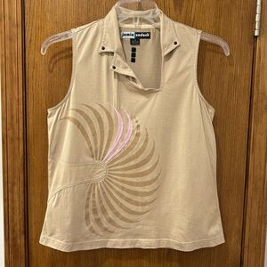 Jamie Sadock y2k sleeveless golf top with asymmetrical collar, medium